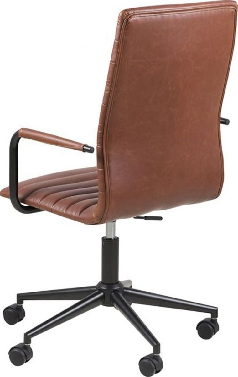 Office Chair East Nelson | size: Width: 45cm, Height: 103cm, Depth: 58cm | color: Brown | image: 2 | variant: 1005673