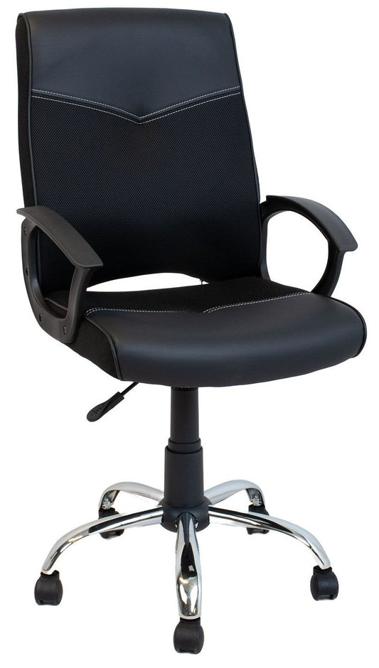 Office Chair East Padua | size: Width: 64cm, Height: 112cm, Depth: 58.5cm | color: Black | image: 0 | variant: 1006476