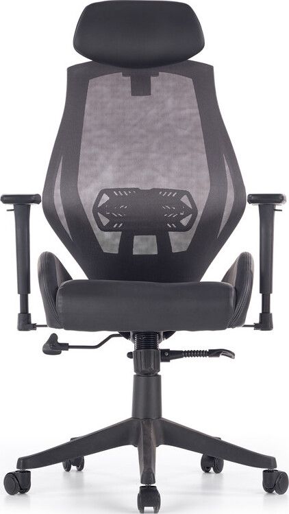 Office Chair East Pontefract | size: Width: 68cm, Height: 118cm, Depth: 78cm | color: Black | image: 4 | variant: 1007038