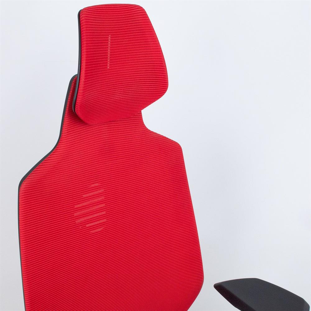 Office Chair East Porto | size: Width: 70cm, Height: 139cm, Depth: 71cm | color: Black/Red | image: 6 | variant: 1006205