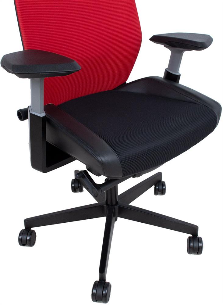 Office Chair East Porto | size: Width: 70cm, Height: 139cm, Depth: 71cm | color: Black/Red | image: 7 | variant: 1006205