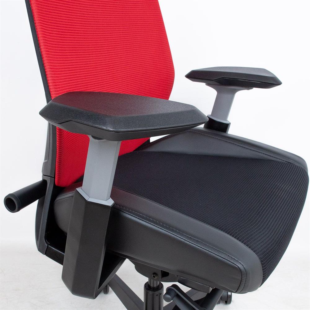 Office Chair East Porto | size: Width: 70cm, Height: 139cm, Depth: 71cm | color: Black/Red | image: 8 | variant: 1006205