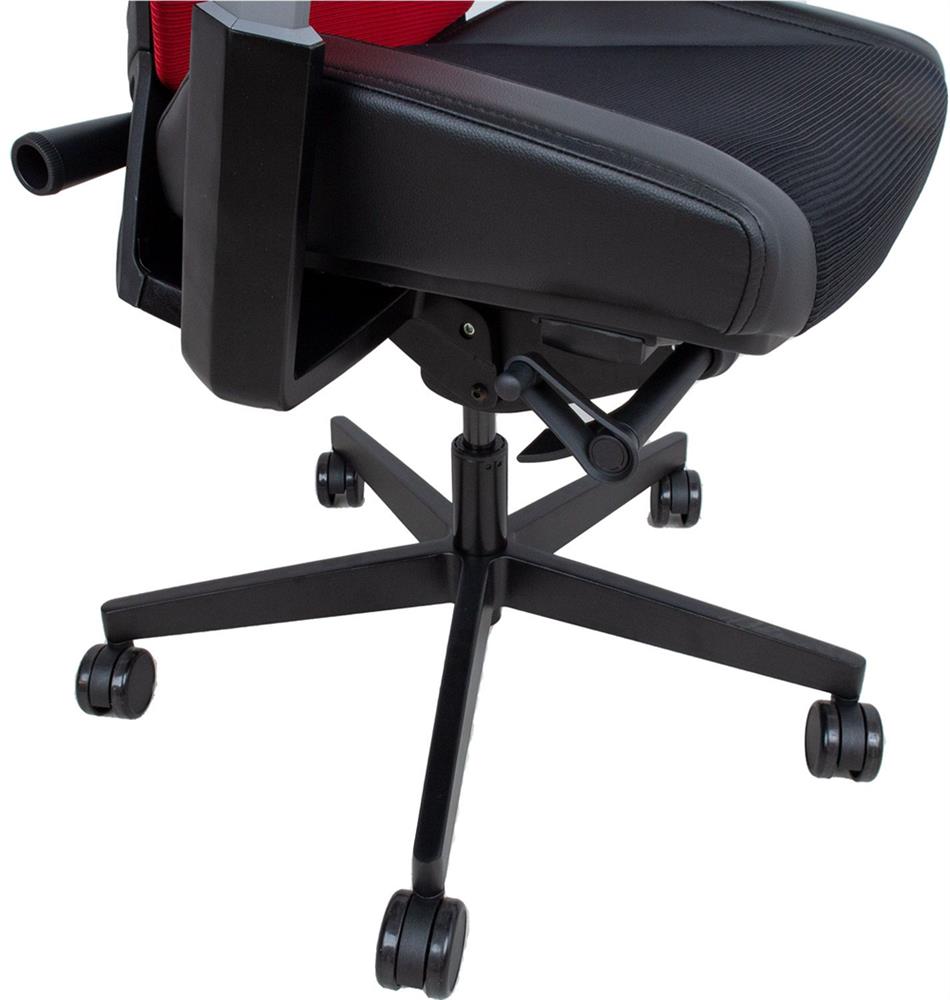 Office Chair East Porto | size: Width: 70cm, Height: 139cm, Depth: 71cm | color: Black/Red | image: 9 | variant: 1006205
