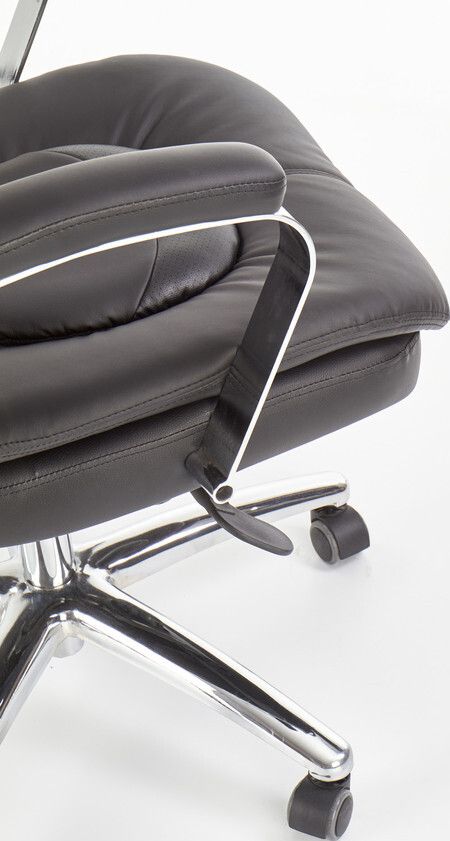 Office Chair East Runcorn | size: Width: 63cm, Height: 124cm, Depth: 70cm | color: Black | image: 5 | variant: 1007043