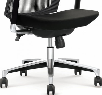 Office Chair East St Austell | size: Width: 64cm, Height: 130cm, Depth: 63cm | color: Gray | image: 2 | variant: 1007045