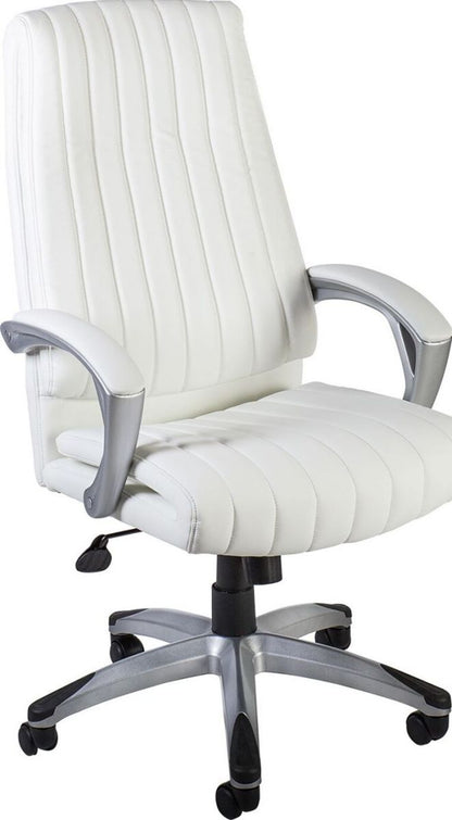 Office Chair Elegant | size: Width: 62.5cm, Height: 112-119.5cm, Depth: 76.5cm | color: White | image: 1 | variant: 1005251
