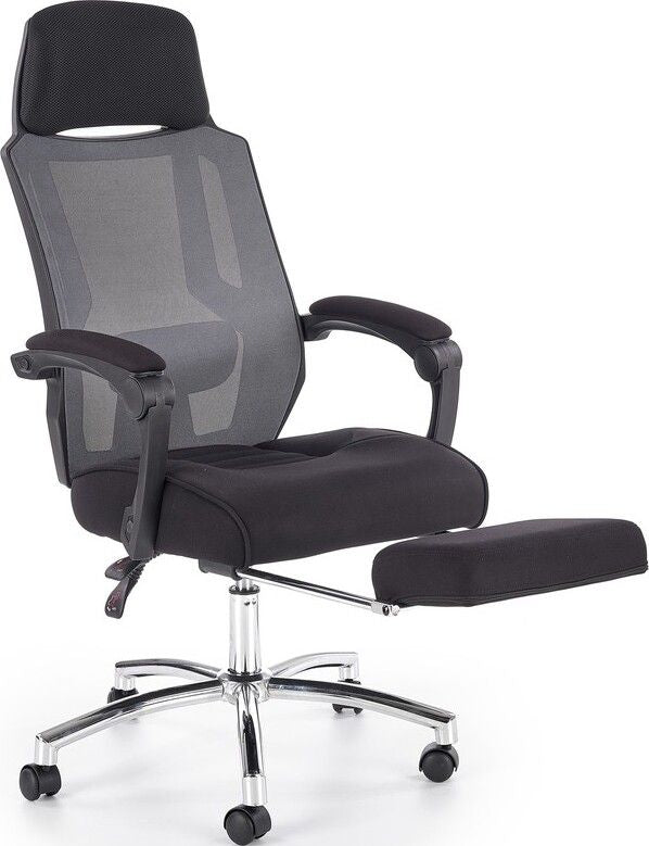 Office Chair Freeman | size: Width: 61cm, Height: 123cm, Depth: 60cm | color: Gray | image: 1 | variant: 1011571