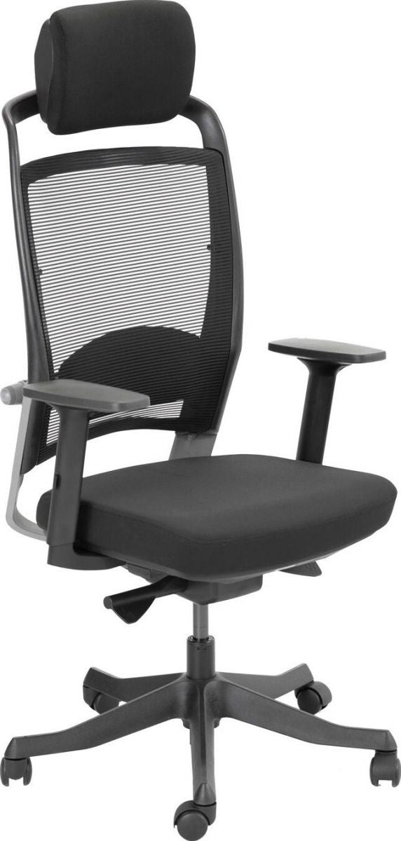 Office Chair Fulkrum | size: Width: 62cm, Height: 129cm, Depth: 70cm | color: Black/Grey | image: 1 | variant: 1005257