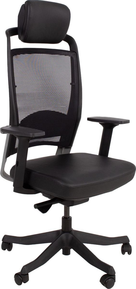Office Chair Fulkrum | size: Width: 62cm, Height: 129cm, Depth: 70cm | color: Black | image: 1 | variant: 1005258