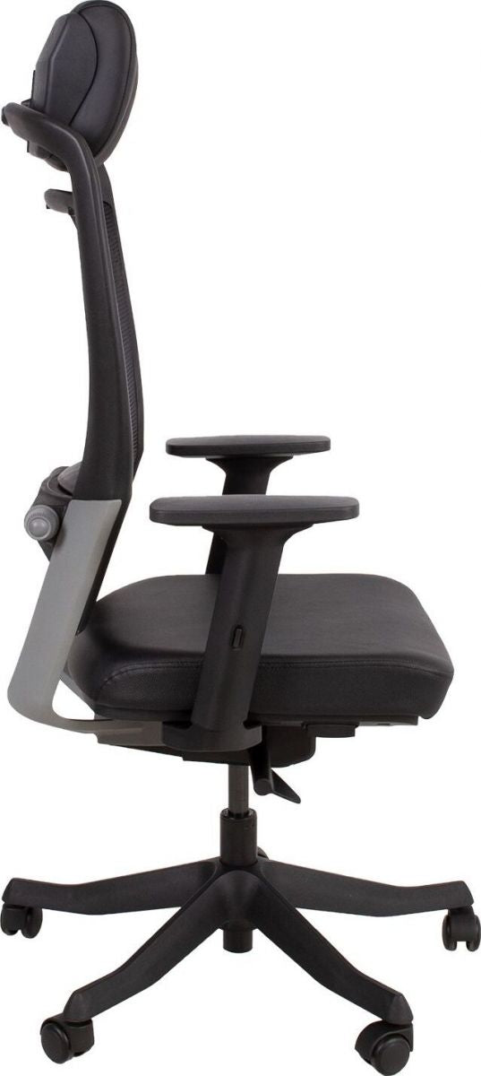 Office Chair Fulkrum | size: Width: 62cm, Height: 129cm, Depth: 70cm | color: Black | image: 3 | variant: 1005258
