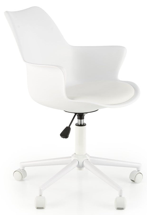 Office Chair Gasly | size: Width: 62cm, Height: 80cm, Depth: 64cm | color: White | image: 1 | variant: 1005111
