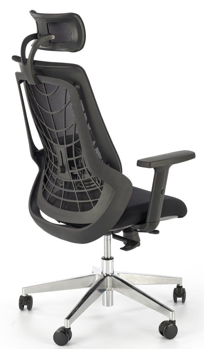 Office Chair Geronimo | size: Width: 66cm, Height: 115cm, Depth: 67cm | color: Black | image: 2 | variant: 1014088