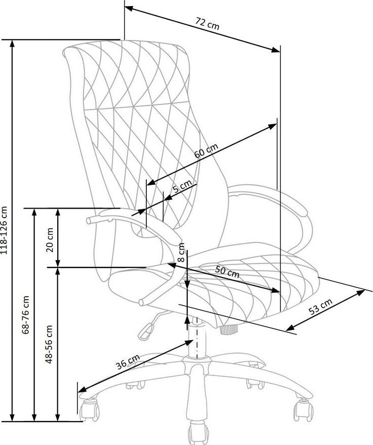 Office Chair Hamilton | size: Width: 60cm, Height: 102cm, Depth: 70cm | color: Black | image: 4 | variant: 1011552