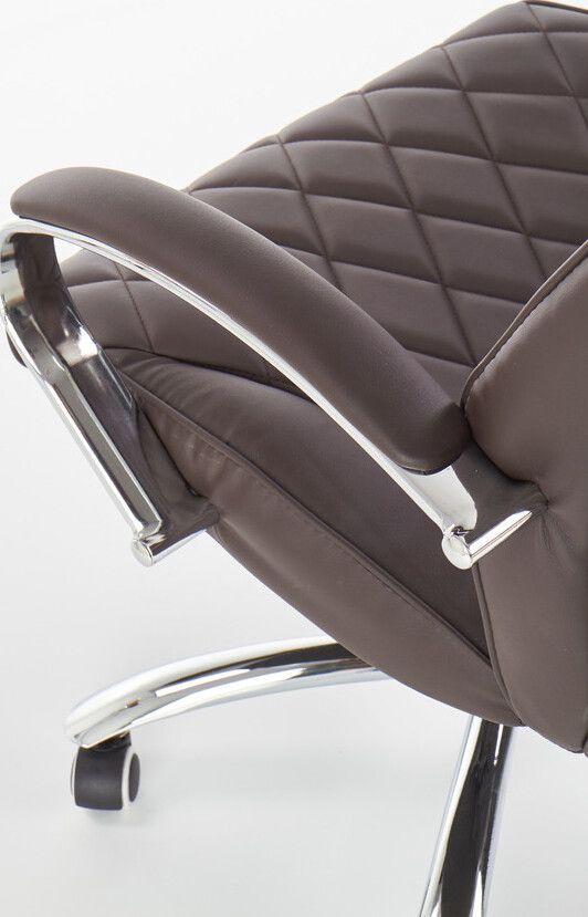 Office Chair Hilton | size: Width: 60cm, Height: 118cm, Depth: 72cm | color: Brown | image: 3 | variant: 1011568