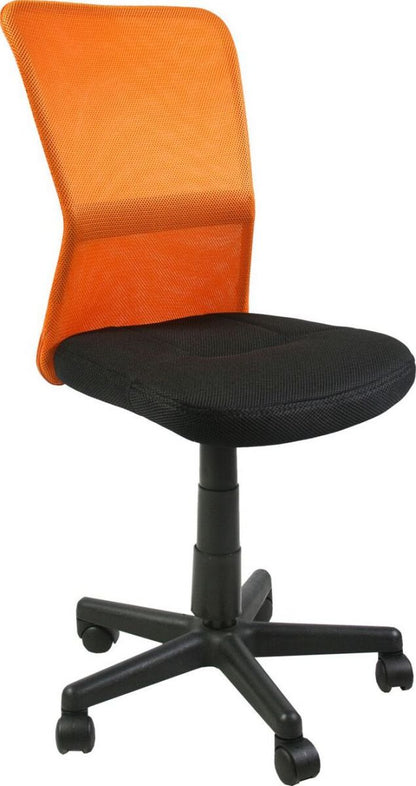 Office Chair Lampeter | size: Width: 41cm, Height: 83-93cm, Depth: 42cm | color: Orange | image: 1 | variant: 1001124