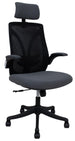 Office Chair Llandeilo | size: Width: 64cm, Height: 126cm, Depth: 62.5cm | color: Black/Grey | image: 0 | variant: 1001247