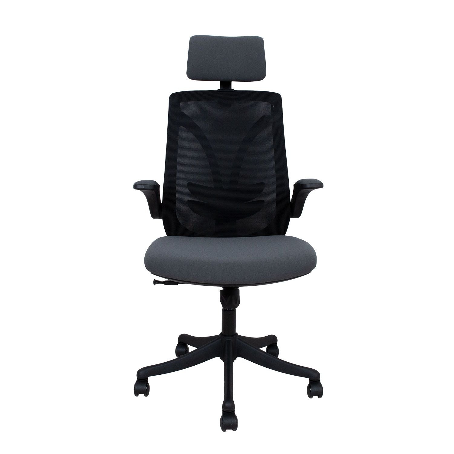 Office Chair Llandeilo | size: Width: 64cm, Height: 126cm, Depth: 62.5cm | color: Black/Grey | image: 1 | variant: 1001247
