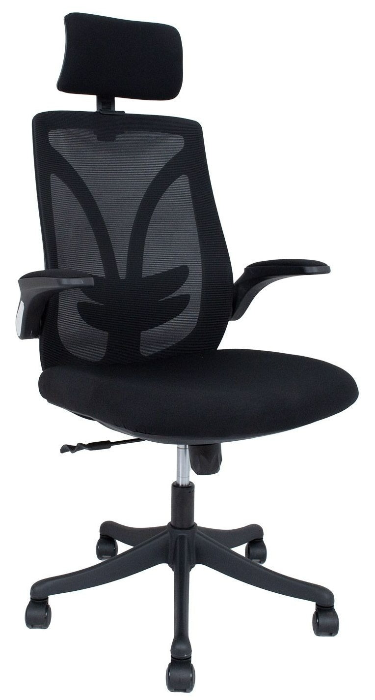 Office Chair Llandeilo | size: Width: 64cm, Height: 126cm, Depth: 62.5cm | color: Black | image: 0 | variant: 1001246