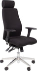 Office Chair Llanidloes | size: Width: 60cm, Height: 114-123cm, Depth: 70cm | color: Black | image: 1 | variant: 1001238