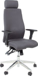 Office Chair Llanidloes | size: Width: 60cm, Height: 114-123cm, Depth: 70cm | color: Gray | image: 1 | variant: 1001237