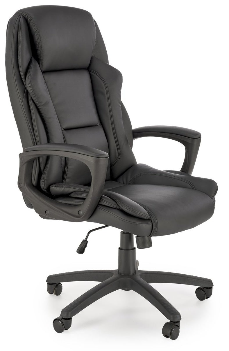 Office Chair Mario | size: Width: 67cm, Height: 124cm, Depth: 75cm | color: Black | image: 0 | variant: 1017829