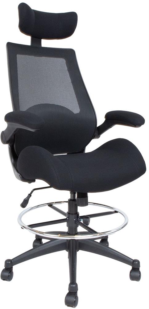 Office Chair Miller 1 | size: Width: 70cm, Height: 153.5cm, Depth: 71cm | color: Black | image: 1 | variant: 1017528