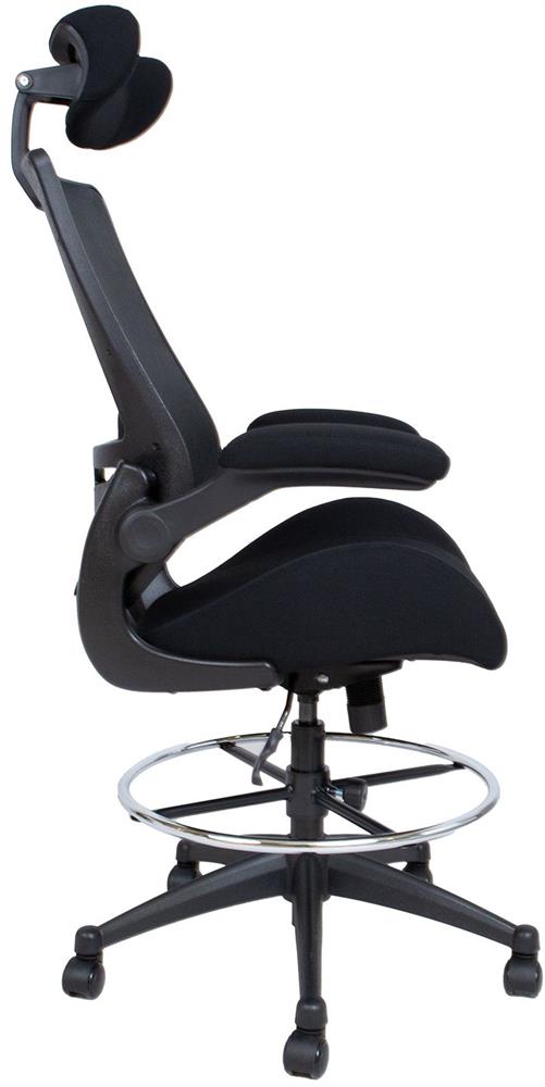 Office Chair Miller 1 | size: Width: 70cm, Height: 153.5cm, Depth: 71cm | color: Black | image: 3 | variant: 1017528