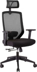 Office Chair Mold | size: Width: 64cm, Height: 115-125cm, Depth: 64cm | color: Black | image: 1 | variant: 1001184