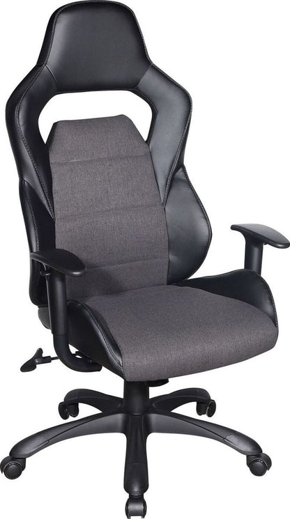 Office Chair Newcastle Emlyn | size: Width: 69cm, Height: 120-130cm, Depth: 68cm | color: Black/Grey | image: 1 | variant: 1001280
