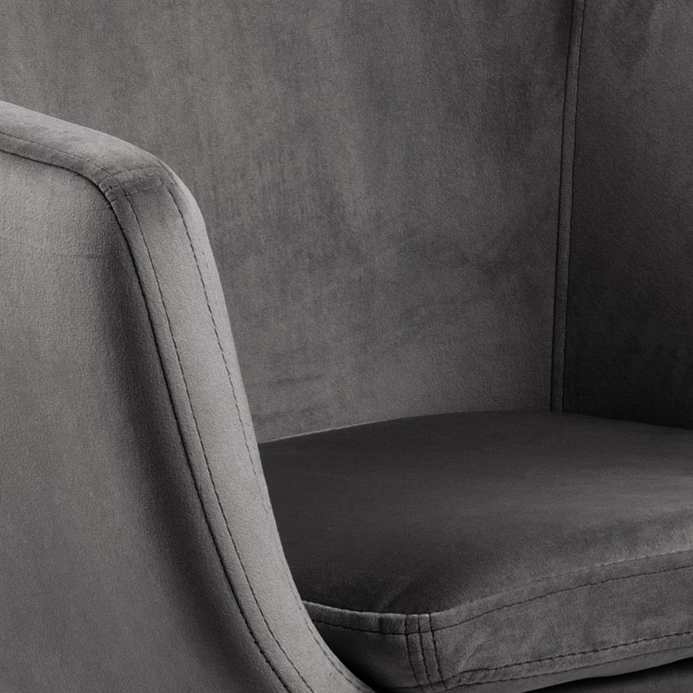 Office Chair Nora | size: Width: 58cm, Height: 91cm, Depth: 58cm | color: Gray | image: 4 | variant: 1005290