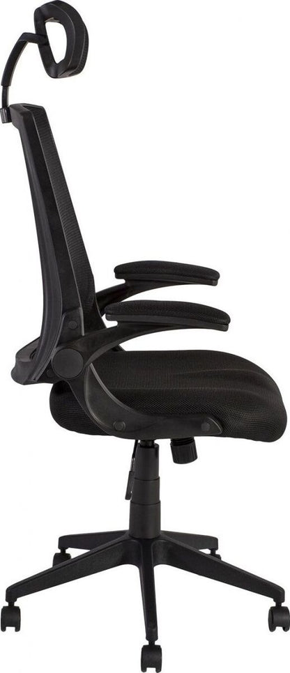 Office Chair Novara | size: Width: 66cm, Height: 117.5-127.5cm, Depth: 70.5cm | color: Black | image: 2 | variant: 1011555