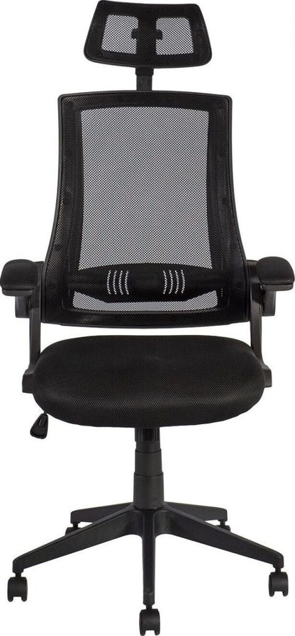 Office Chair Novara | size: Width: 66cm, Height: 117.5-127.5cm, Depth: 70.5cm | color: Black | image: 4 | variant: 1011555