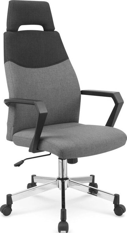 Office Chair Olaf | size: Width: 58cm, Height: 121cm, Depth: 59cm | color: Gray | image: 1 | variant: 1011548