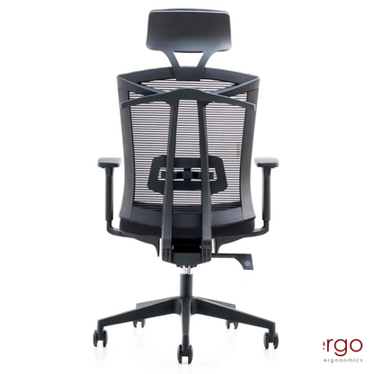 Office Chair Patrik ERGO | size: Width: 50cm, Height: 128cm, Depth: 49cm | color: Gray | image: 2 | variant: 1005477