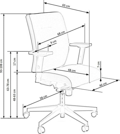Office Chair Pop | size: Width: 65cm, Height: 107cm, Depth: 68cm | color: Green | image: 10 | variant: 1012373