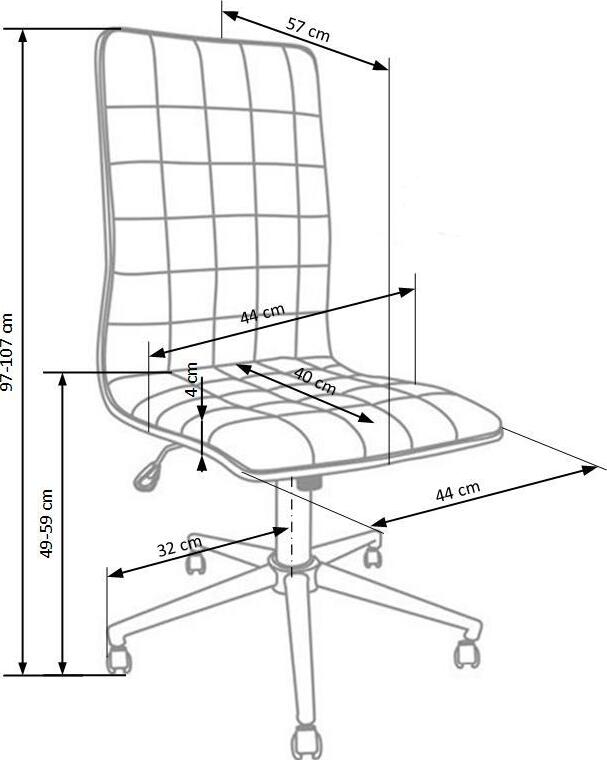 Office Chair Portos | size: Width: 44cm, Height: 107cm, Depth: 46cm | color: Black | image: 3 | variant: 1012526