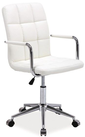 Office Chair Q-022 | size: Width: 51cm, Height: 87-97cm, Depth: 40cm | color: White | image: 1 | variant: 1005400