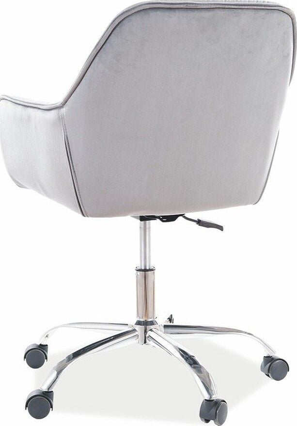Office Chair Q-190 | size: Width: 60cm, Height: 91cm, Depth: 44cm | color: Gray | image: 2 | variant: 1012376