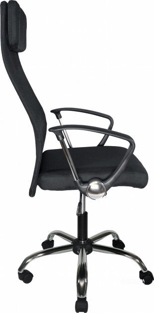 Office Chair Q-345 | size: Width: 62cm, Height: 118-128cm, Depth: 49cm | color: Black | image: 3 | variant: 1005432