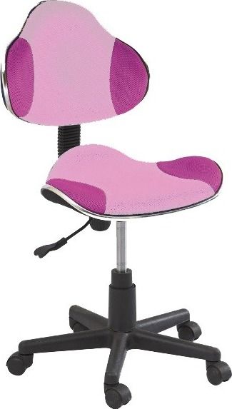 Office Chair Q-G2 | size: Width: 48cm, Height: 80-92cm, Depth: 41cm | color: Pink | image: 1 | variant: 1005437