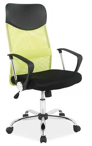 Office Chair Q025 | size: Width: 62cm, Height: 119cm, Depth: 50cm | color: Black/Green | image: 0 | variant: 1005443