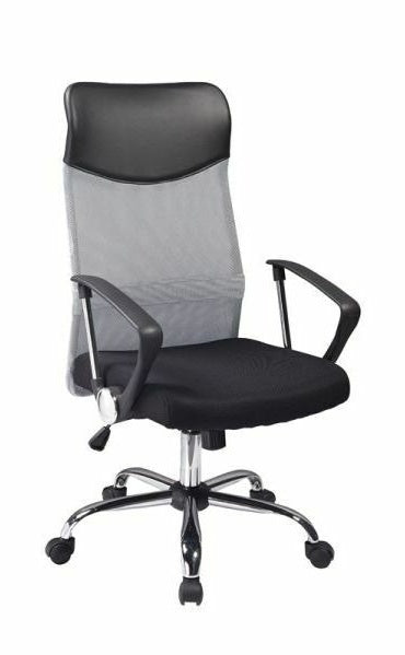 Office Chair Q025 | size: Width: 62cm, Height: 119cm, Depth: 50cm | color: Black/Grey | image: 0 | variant: 1005441