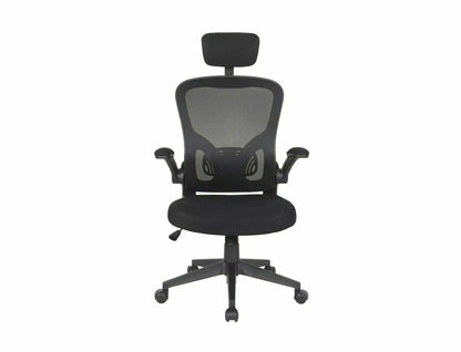 Office Chair Q060 | size: Width: 66cm, Height: 126cm, Depth: 50cm | color: Black | image: 2 | variant: 1017836