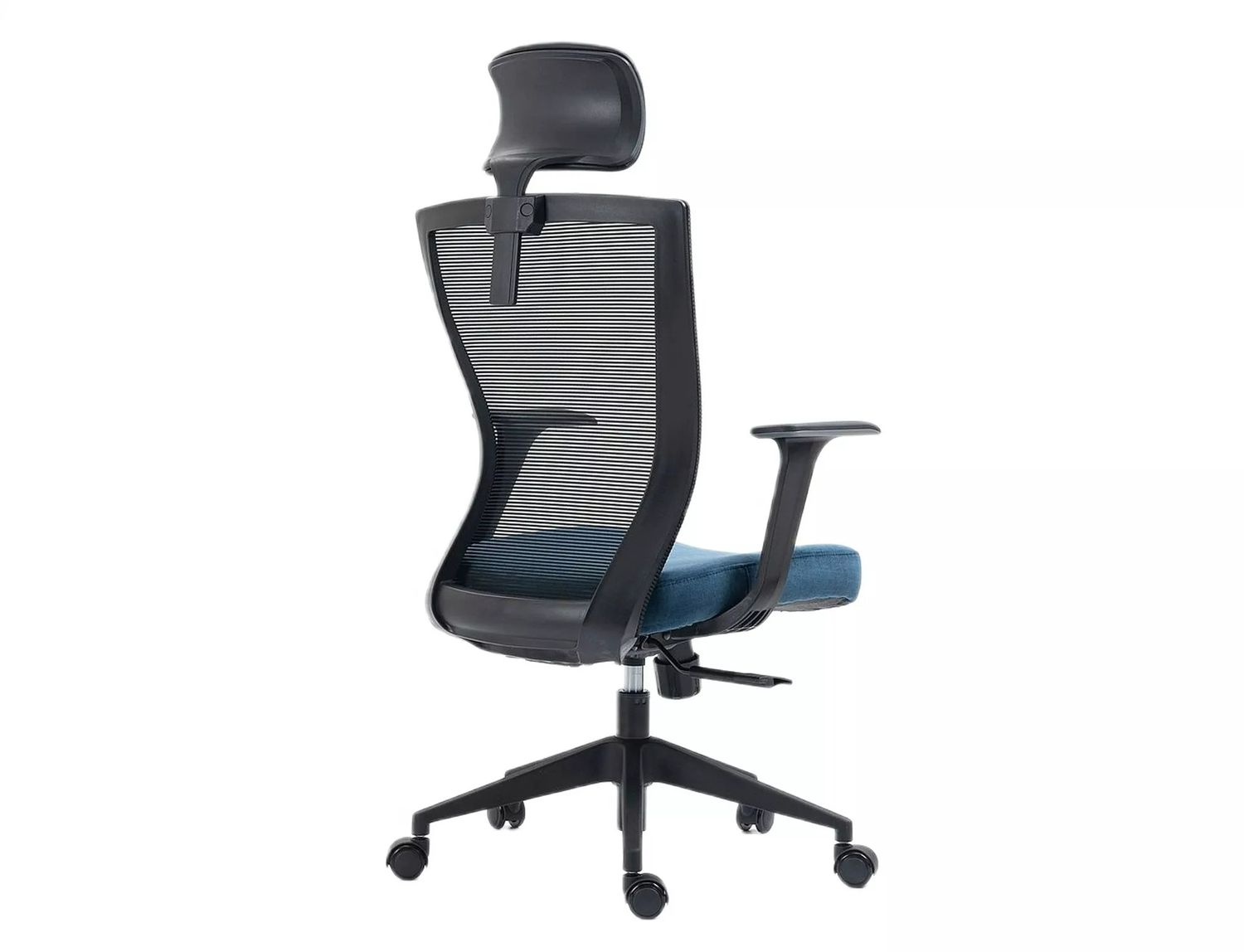 Office Chair Q328H | size: Width: 59cm, Height: 109cm, Depth: 48cm | color: Black/Blue | image: 1 | variant: 1005453