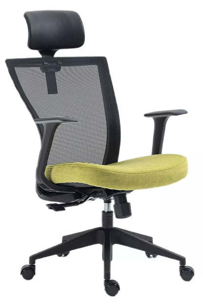 Office Chair Q328H | size: Width: 59cm, Height: 109cm, Depth: 48cm | color: Black/Green | image: 0 | variant: 1005456