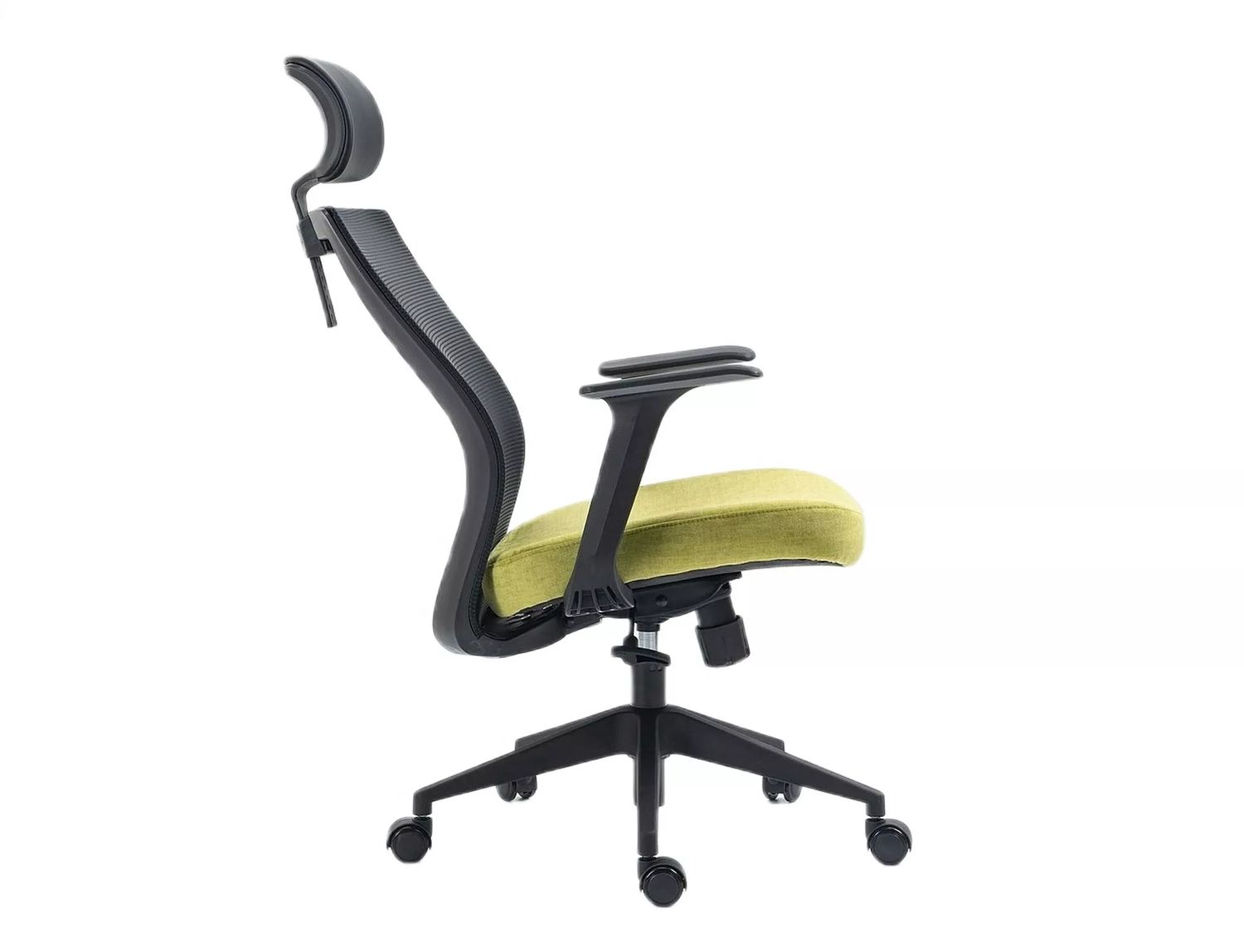 Office Chair Q328H | size: Width: 59cm, Height: 109cm, Depth: 48cm | color: Black/Green | image: 2 | variant: 1005456