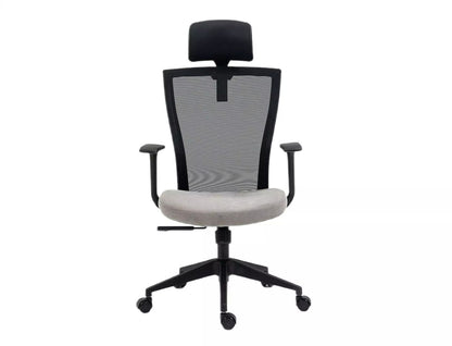 Office Chair Q328H | size: Width: 59cm, Height: 109cm, Depth: 48cm | color: Black/Grey | image: 2 | variant: 1005455