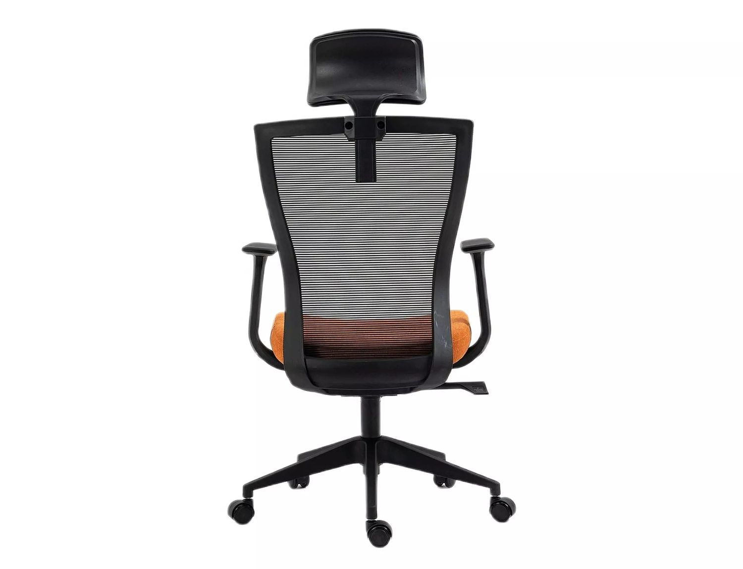Office Chair Q328H | size: Width: 59cm, Height: 109cm, Depth: 48cm | color: Black/Orange | image: 3 | variant: 1005454