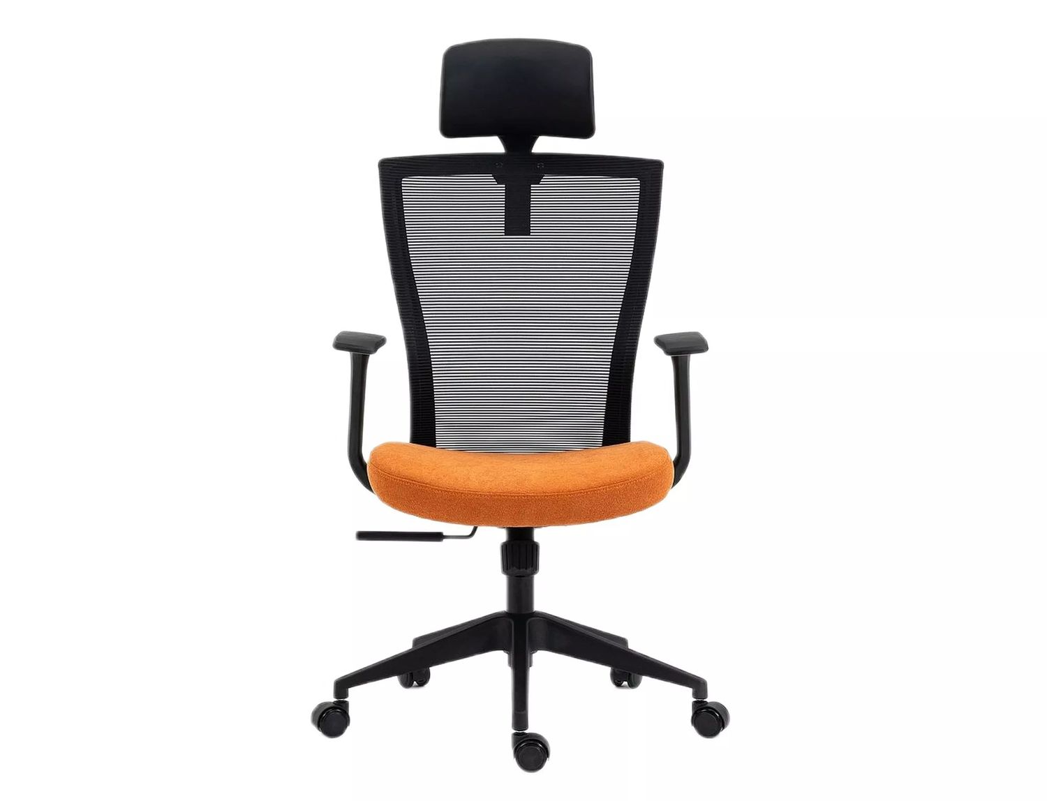 Office Chair Q328H | size: Width: 59cm, Height: 109cm, Depth: 48cm | color: Black/Orange | image: 5 | variant: 1005454
