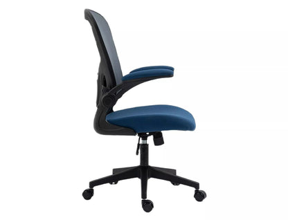 Office Chair Q333 | size: Width: 65cm, Height: 110cm, Depth: 47cm | color: Grey/Blue | image: 2 | variant: 1005464